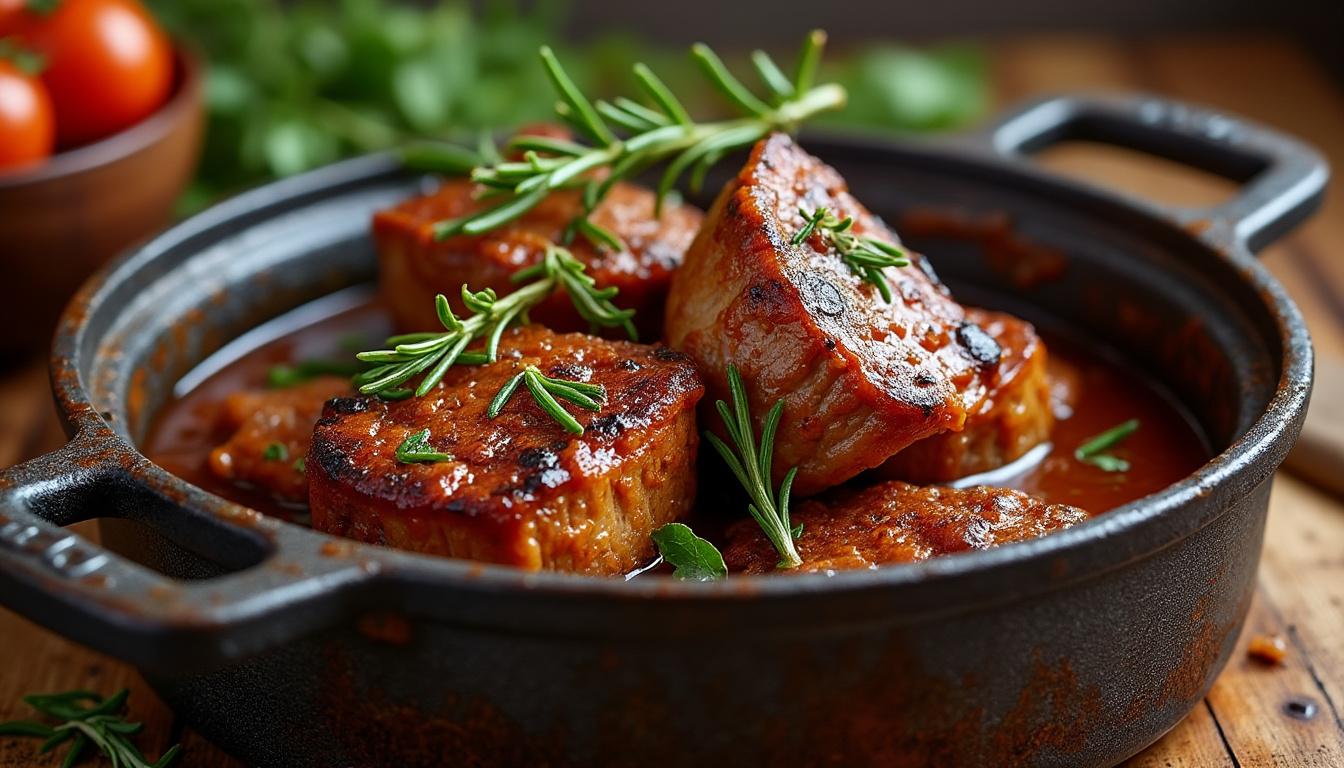 découvrez notre guide complet pour préparer une joue de porc recette rapide, facile et savoureuse. apprenez les astuces pour cuisiner ce morceau tendre et riche en goût en un rien de temps.